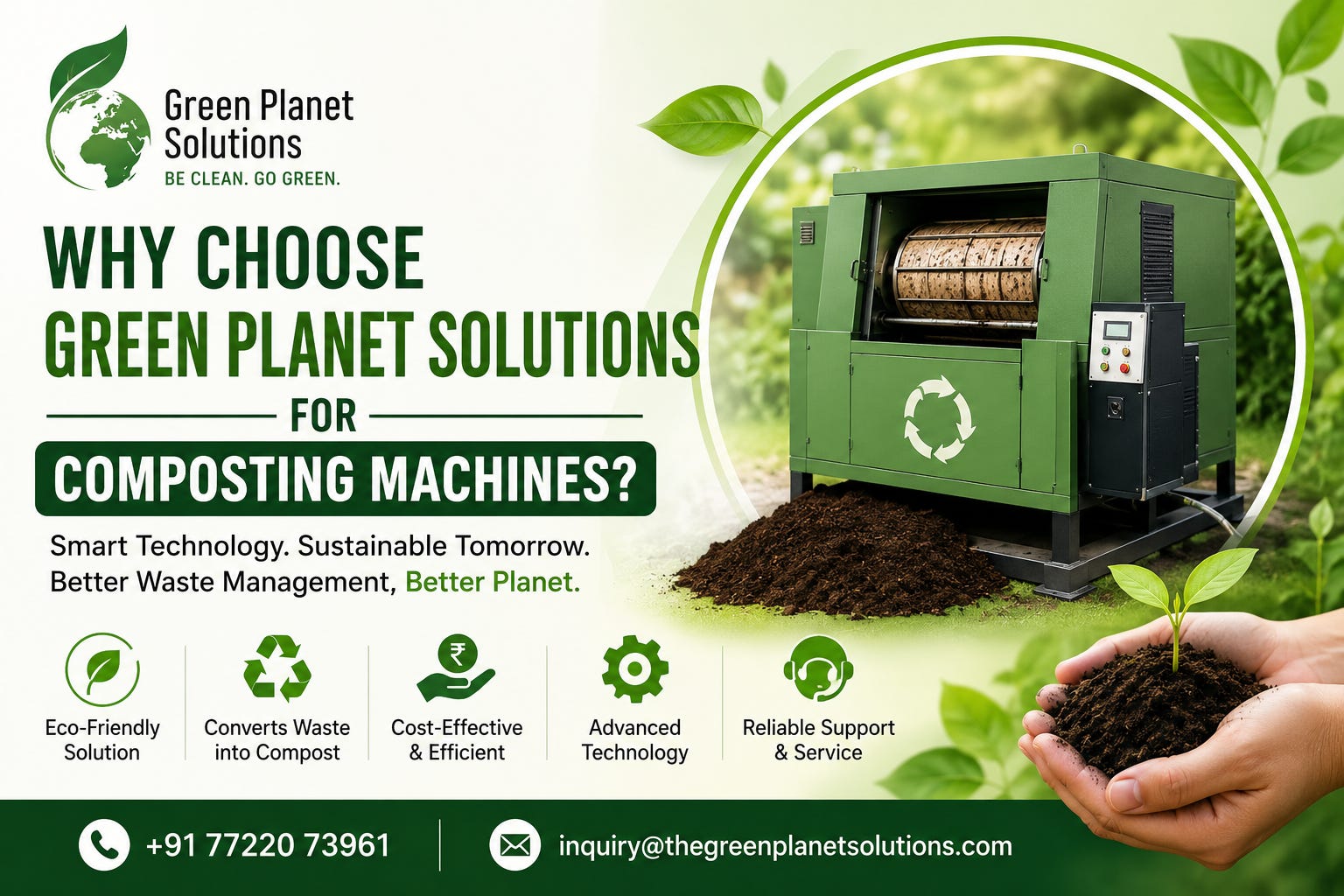 Why Choose Green Planet Solutions for Composting Machines?