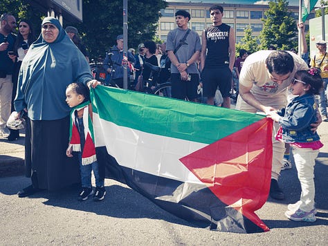 Demonstrating against the Gaza war at Italy's biggest book fair.