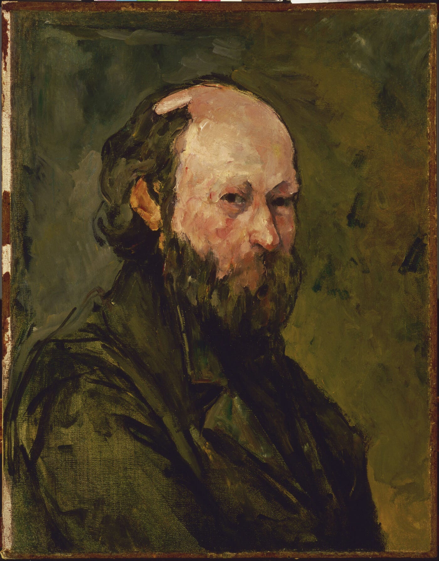 Paul Cezanne self portrait, oil on canvas Paul Cezanne self portrait, oil on canvas