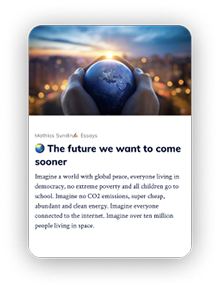 Examples of fact-based optimistic news Examples of fact-based optimistic news