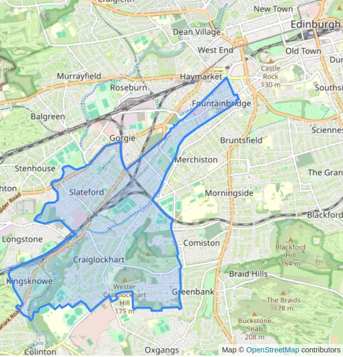 Edinburgh, Fountainbridge/Craiglockhart