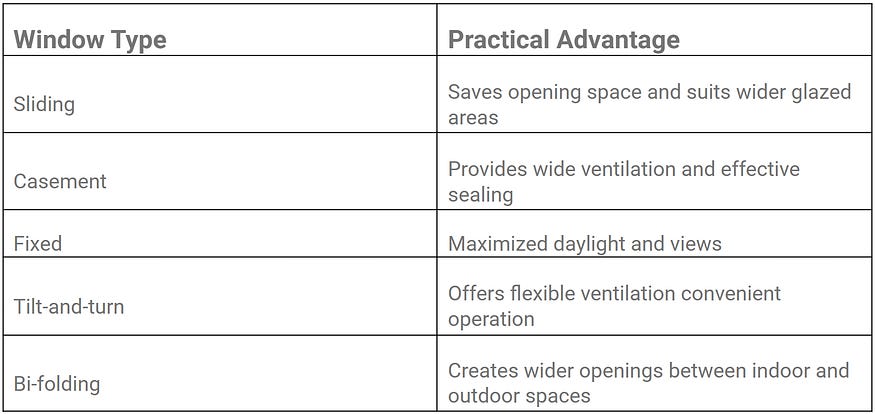 advantages of aluminium windows