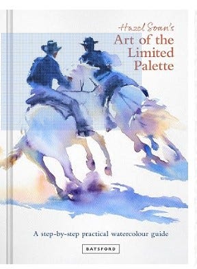 photos of two Books: Art of the Limited Palette by Hazel Soan & Thinking in Watercolour by Jessie Kanelos 