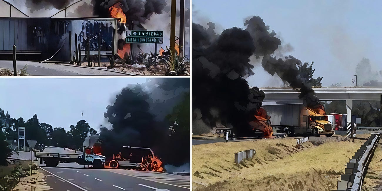 Reportan narcobloqueos en Jalisco, Michoacán y Guanajuato