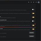 Substack、「AIの学習をブロックする」機能、あったのか。。。