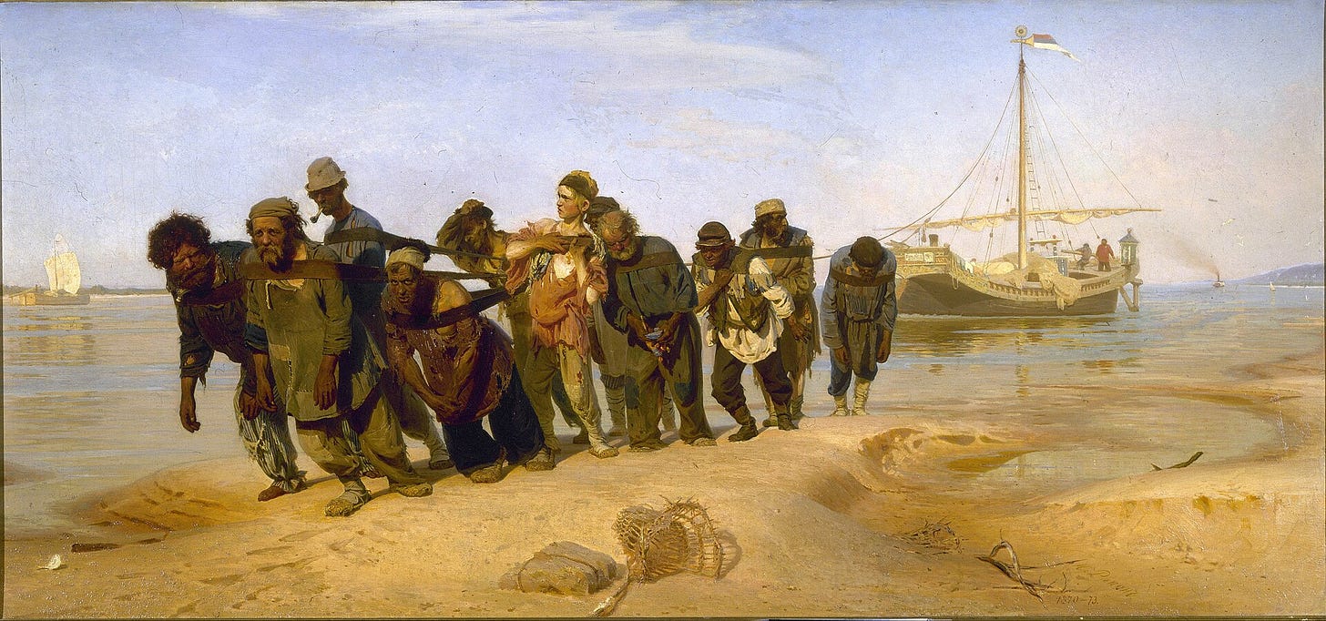 Barge Haulers on the Volga painting Barge Haulers on the Volga painting
