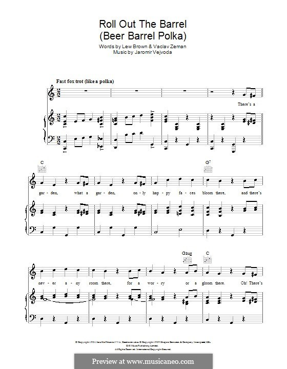 Beer Barrel Polka (Roll Out the Barrel) by J. Vejvoda on MusicaNeo