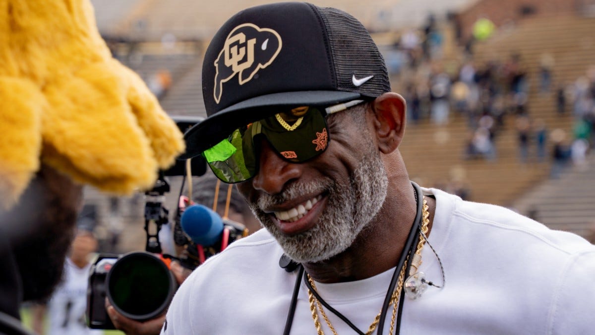 Deion Sanders at Colorado spring game