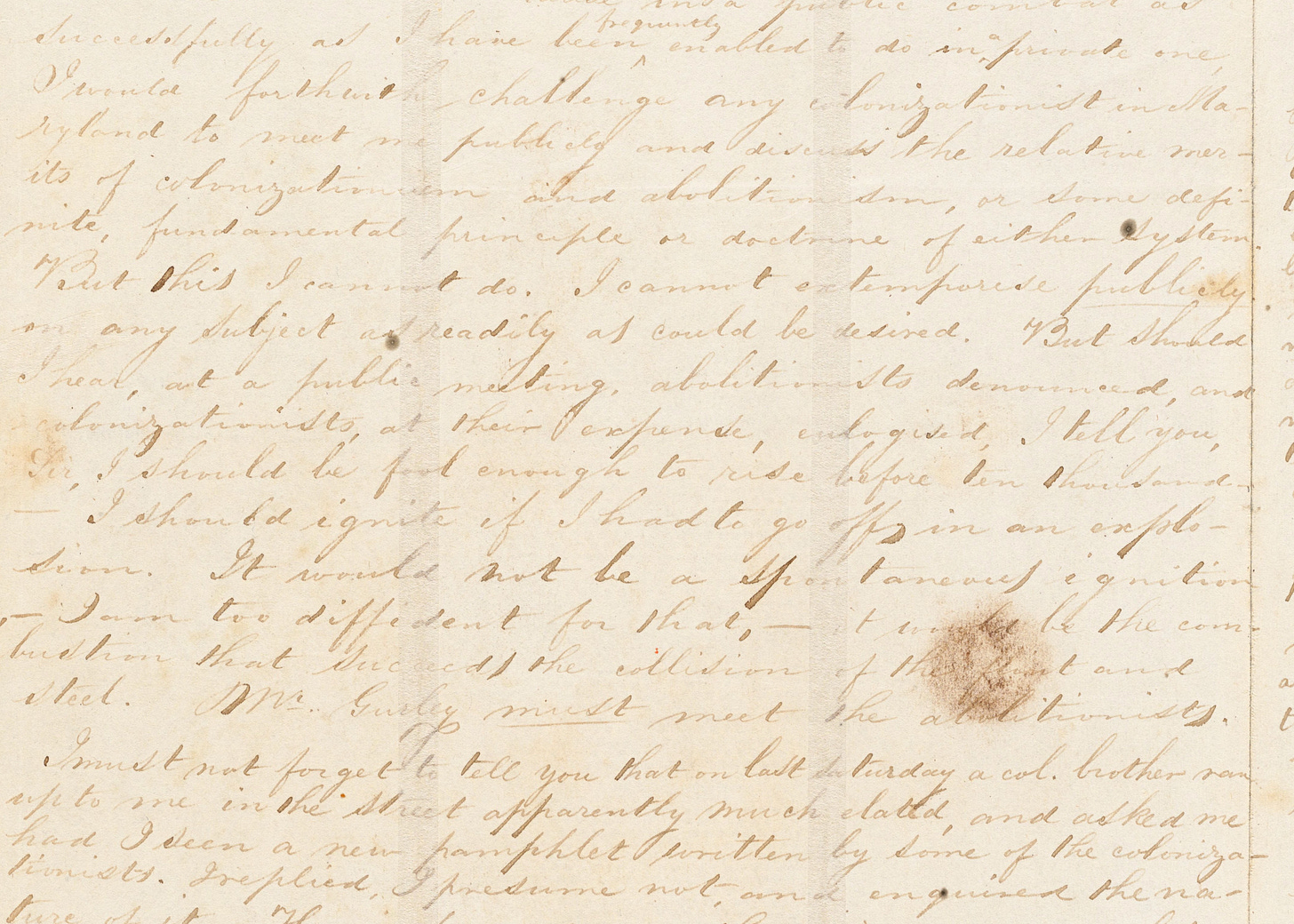 A scanned handwritten letter. A scanned handwritten letter.