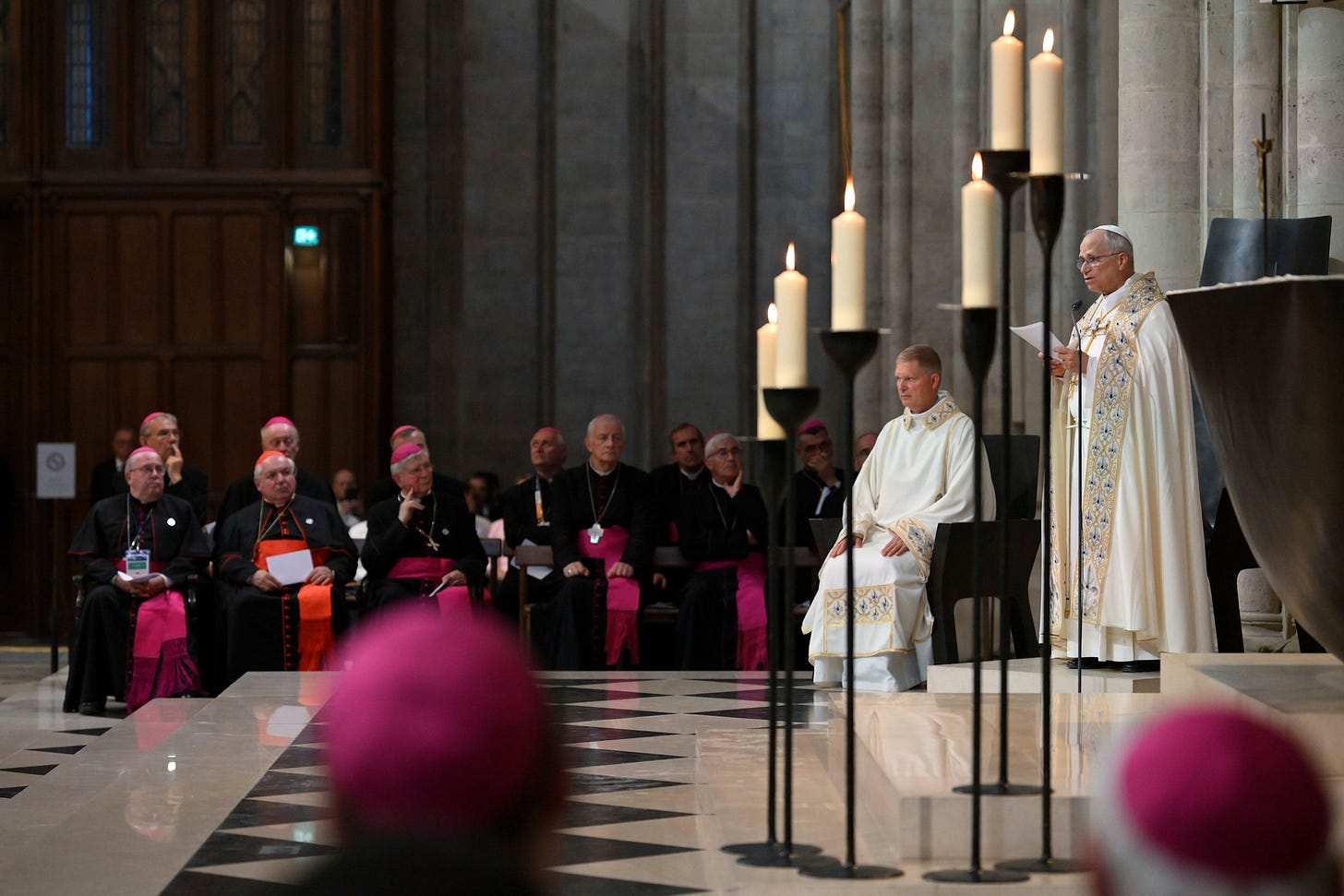 Pope Leo XIV delivers his homily at vespers in Notre-Dame de Paris Pope Leo XIV delivers his homily at vespers in Notre-Dame de Paris