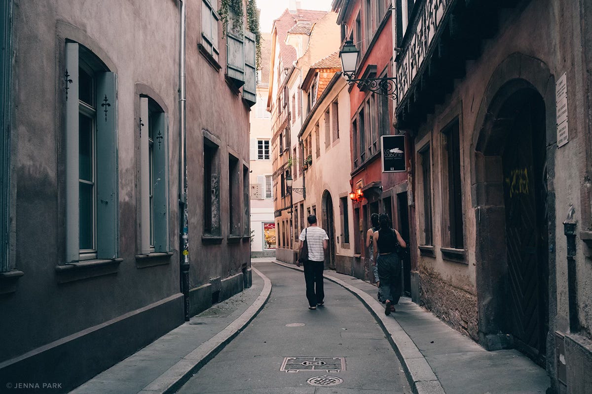 An alleyway in Strasbourg