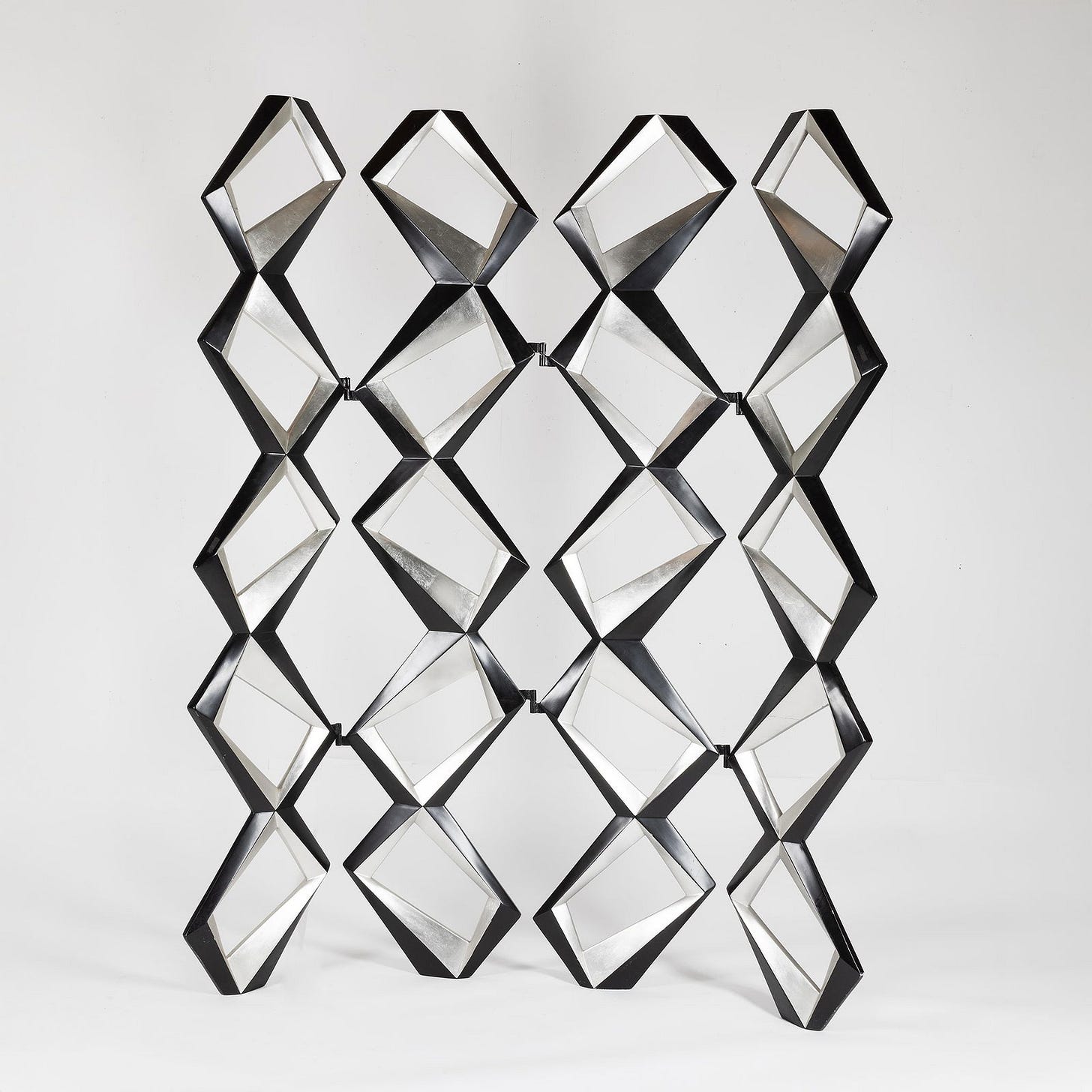 Black and Silver Painted Screen