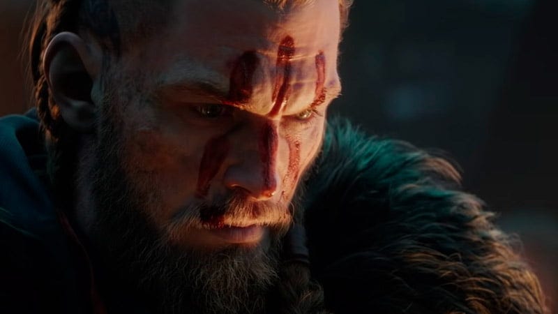 Protagonista de Assassins Creed Valhalla em sua versao masculina