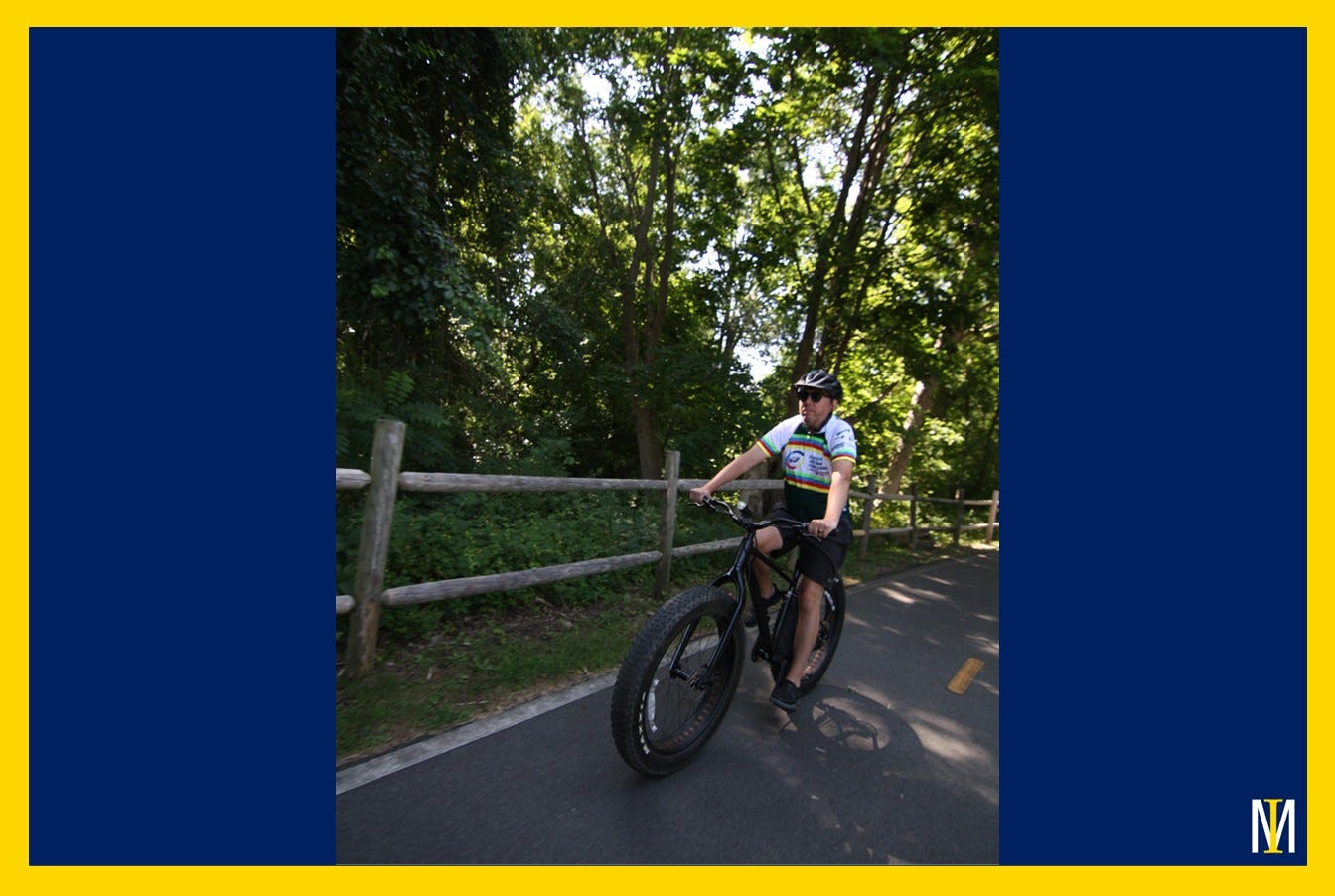 The flat altitude was ideal for a fat tire bike. The flat altitude was ideal for a fat tire bike.