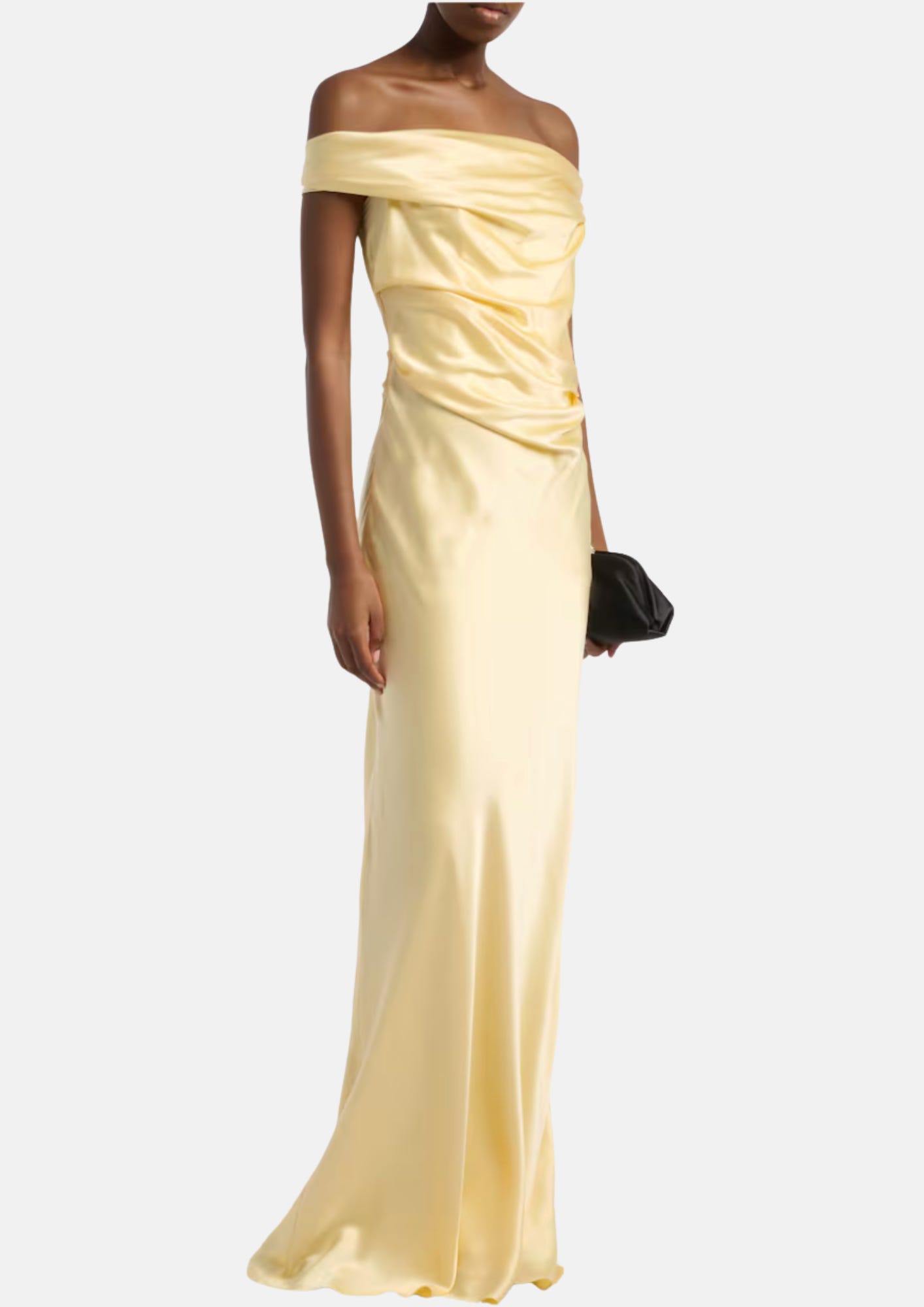 amazon gold formal dresses Olympia Asymmetrical Pleated Maxi Dress M / Eclipsed Gold main image 1