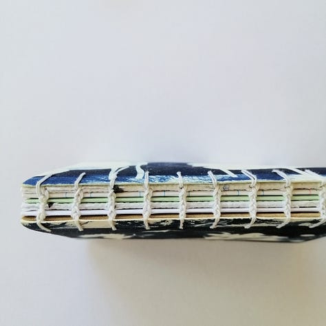 coptic stitch bound handmade notebook