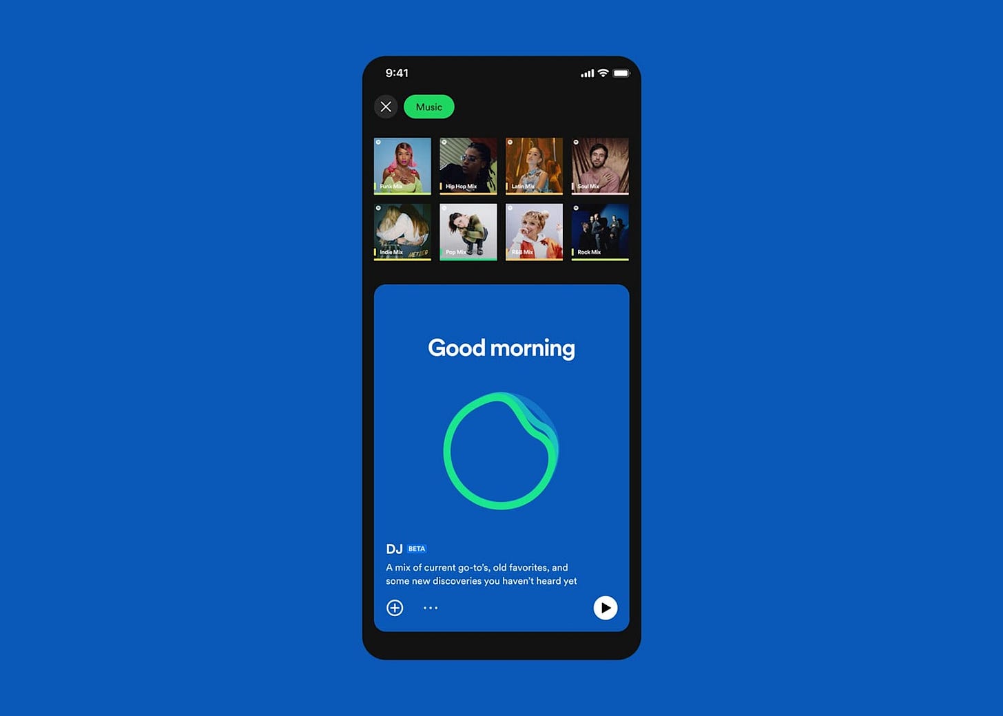 Spotify AI DJ screen