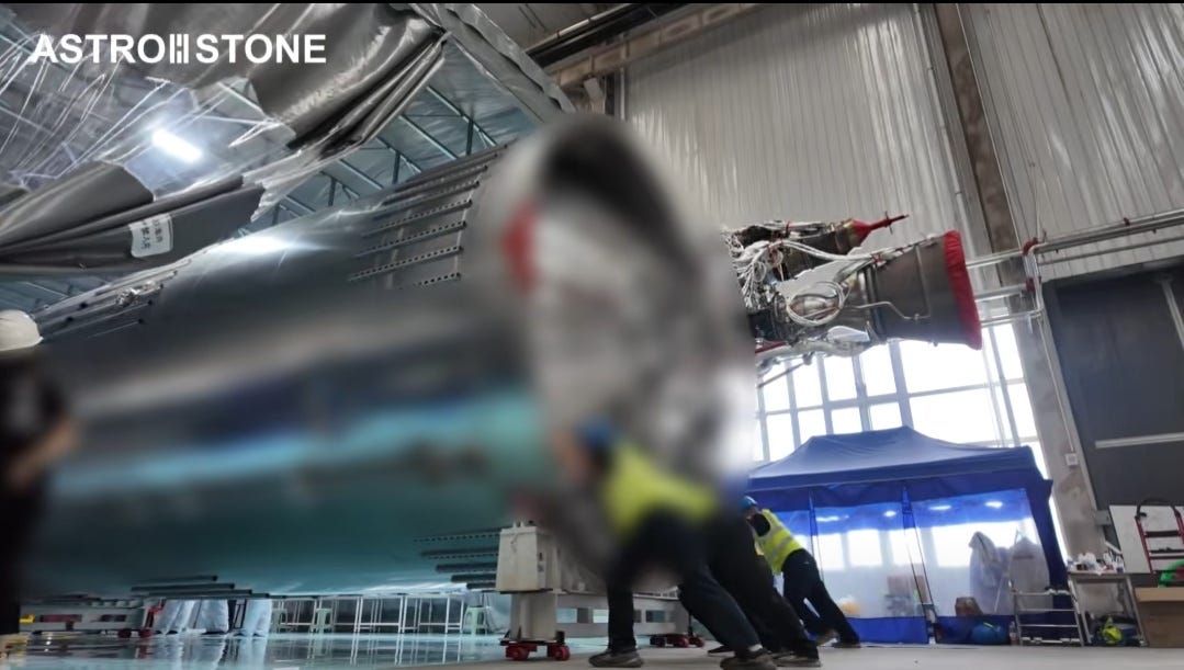 AS-1’s completed second-stage with an engine installed.