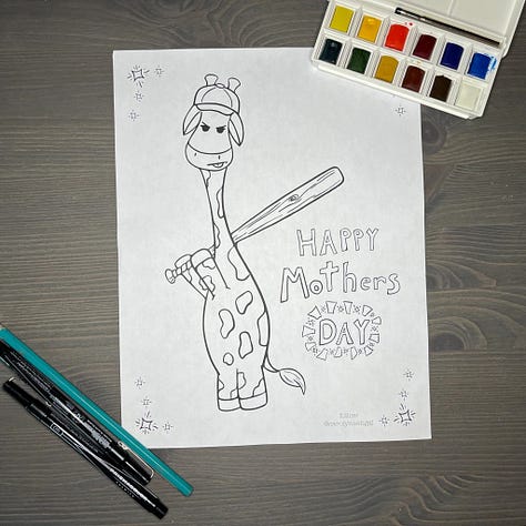 photos of coloring pages for Mother's Day