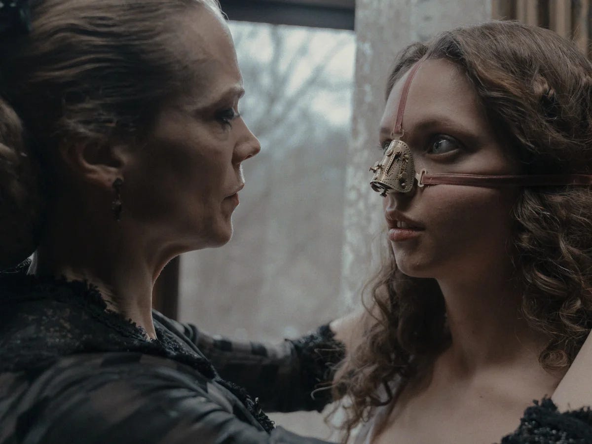 This image is from the 2025 Norwegian body-horror film The Ugly Stepsister. 