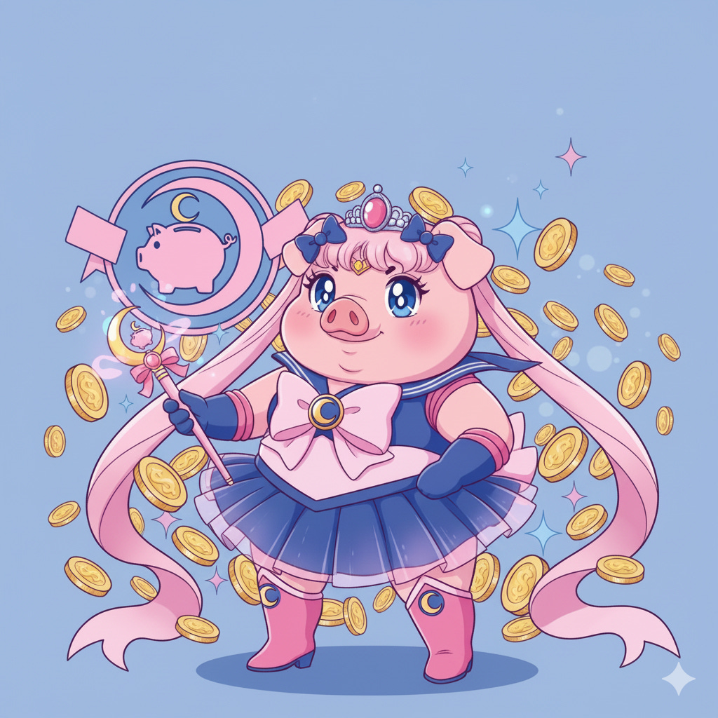 Sailor moon pig con tanti soldi Sailor moon pig con tanti soldi