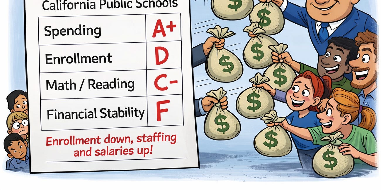 California Public Schools: Spending More, Serving Fewer, Achieving Less