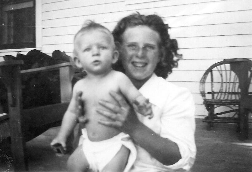 B. Bateman holding her sister.