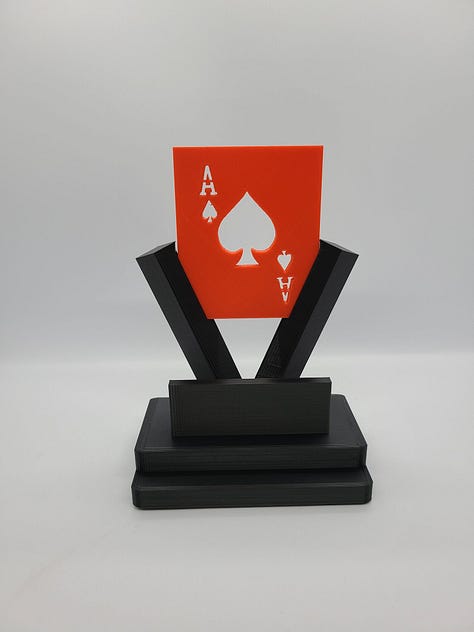 Ace of Spades Poker Trophy