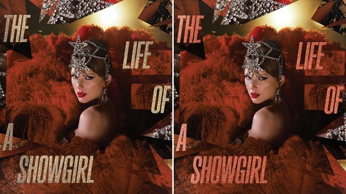 Taylor Swift in 'The Life of a Showgirl' vinyl variant art