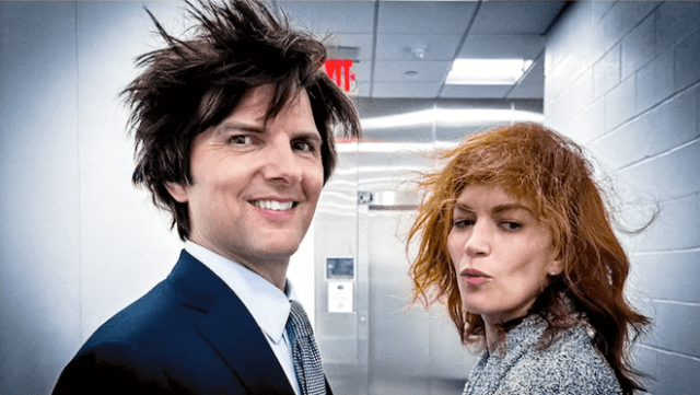 Still from Apple TV ad, " Humans of Apple TV," featuring Severance stars Adam Scott and Britt Lower Still from Apple TV ad, " Humans of Apple TV," featuring Severance stars Adam Scott and Britt Lower