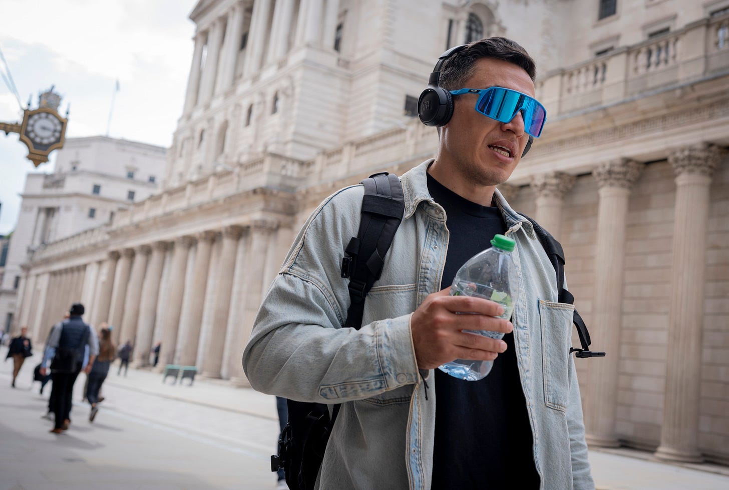 Man Wears Blue Shades