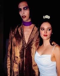 Marilyn Manson and Rose McGowan at a party for his book “The Long Hard Road  Out of Hell” in New York City, NY, USA. February 13, 1998. 📷Photo # 1 by  ZUMA