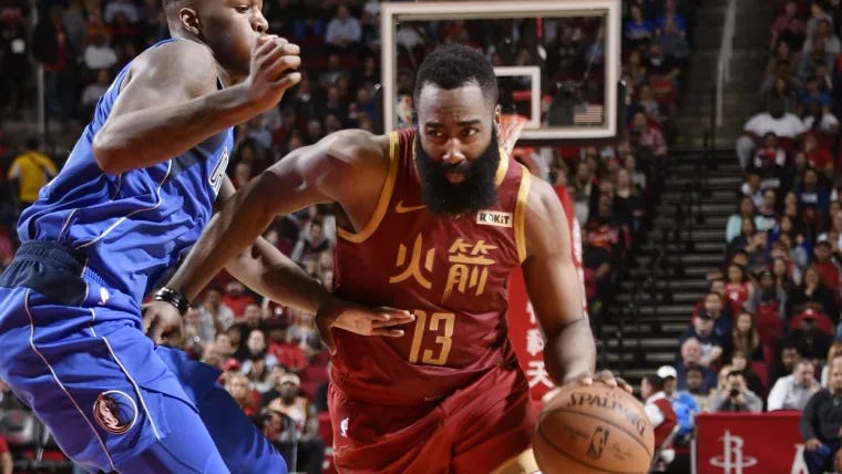 Rockets' James Harden extends 30-point scoring streak to 30 games in  showdown with Luka Doncic | Sporting News Australia