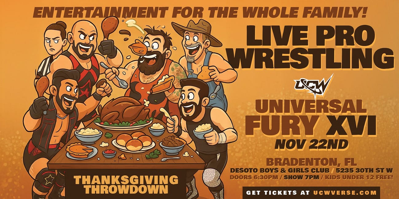 Local Wrestling Thrills Meet Community Giving At “Universal Fury XVI: The Thanksgiving Throwdown”