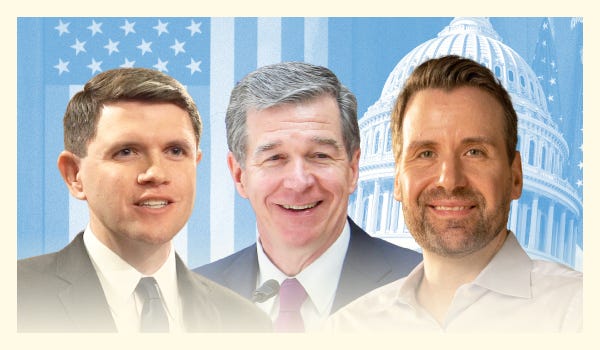 James Talarico, Roy Cooper, and Josh Turek