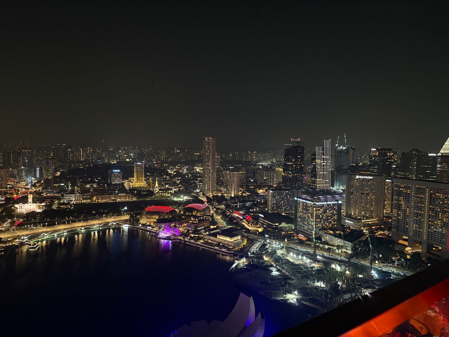 Singapour vue du roof top de Marina Bay Sands Singapour vue du roof top de Marina Bay Sands