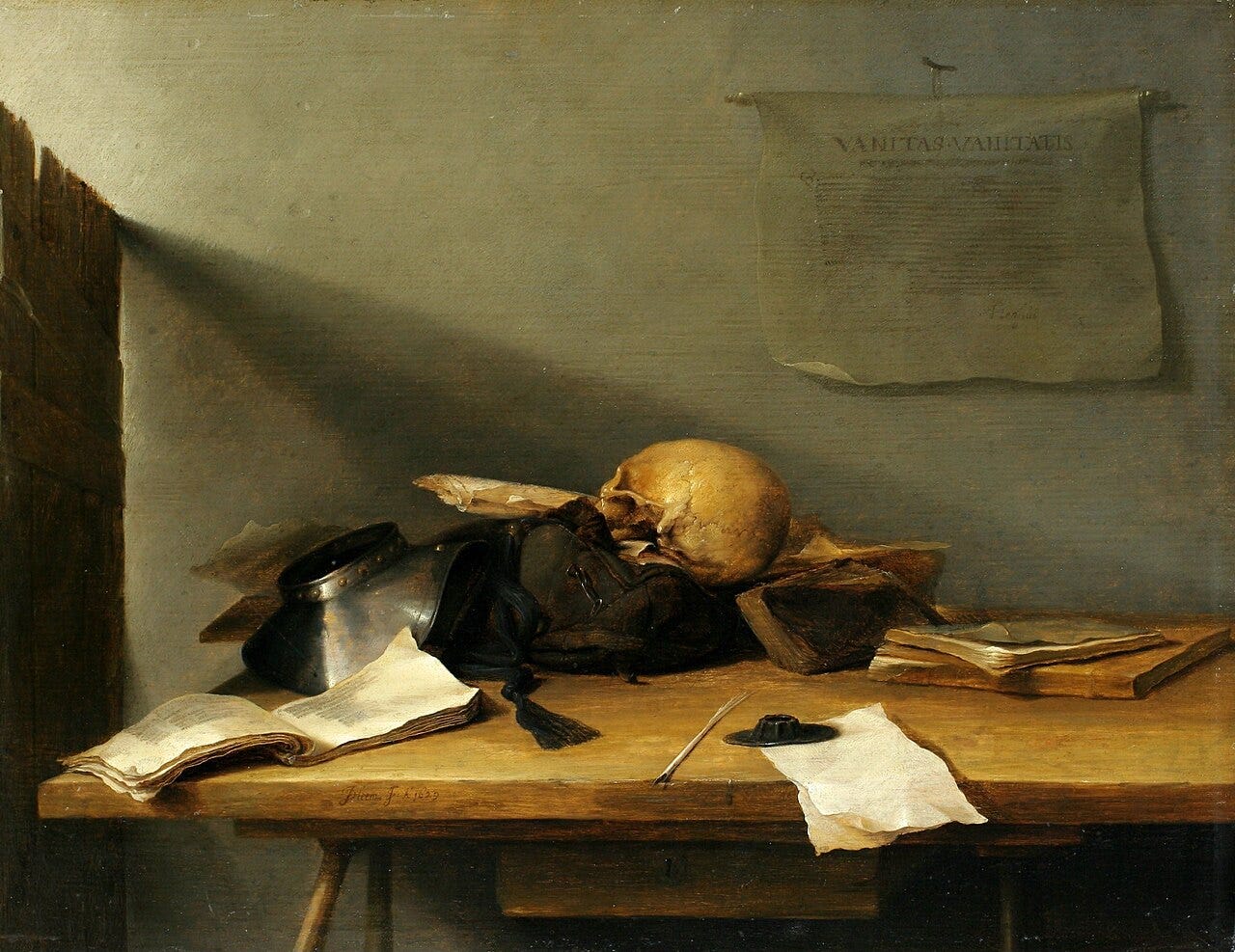 Jan Davidsz de Heem, Vanitas Still Life with Books, about 1630 Jan Davidsz de Heem, Vanitas Still Life with Books, about 1630