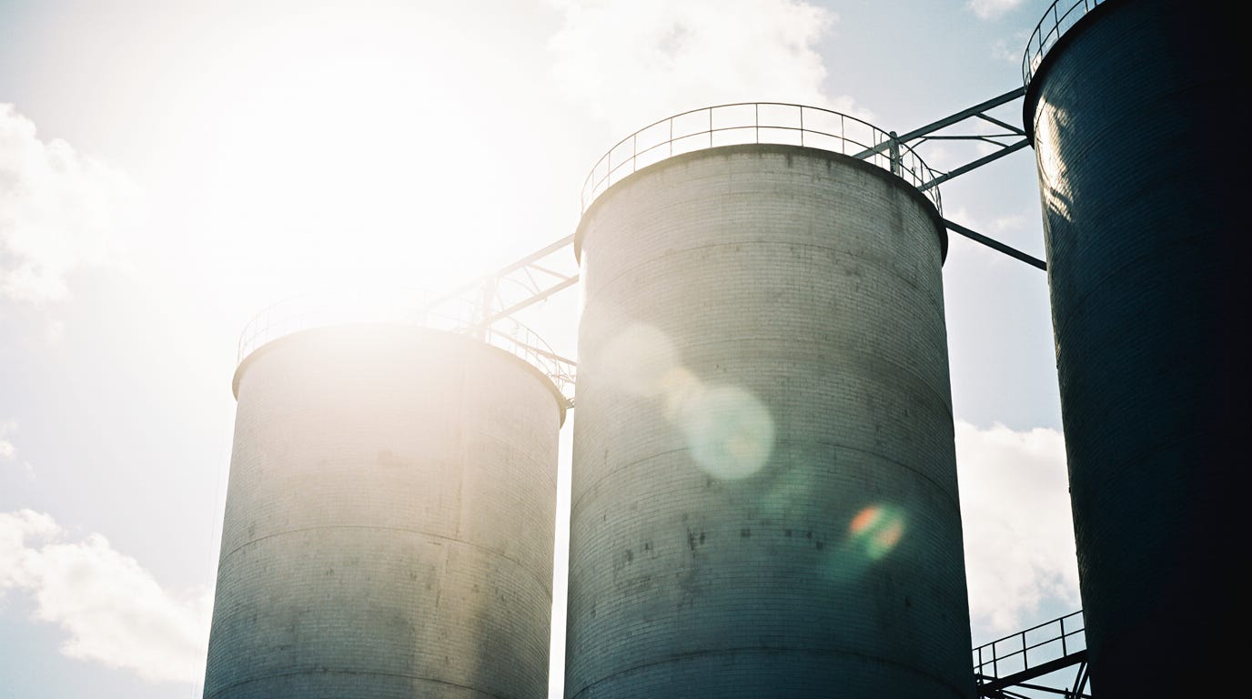 cinematic, vintage, silos