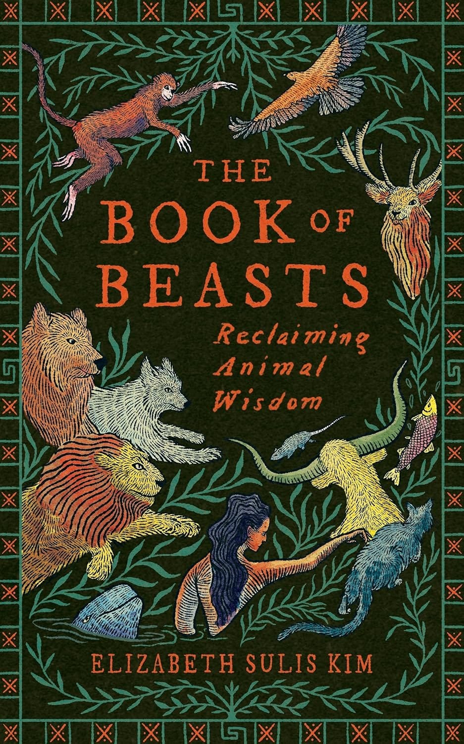 The cover of The Book of Beasts by Elizabeth Sulis Kim, featuring a circle of handdrawen animals and a woman with black hair reaching out to them. The cover of The Book of Beasts by Elizabeth Sulis Kim, featuring a circle of handdrawen animals and a woman with black hair reaching out to them.