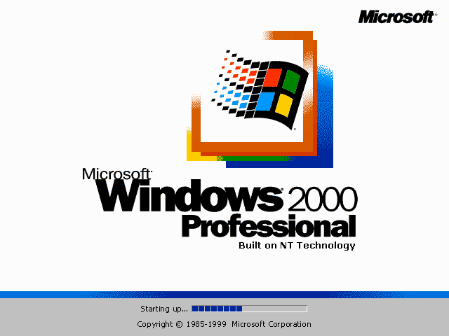 Boot screen (Professional)