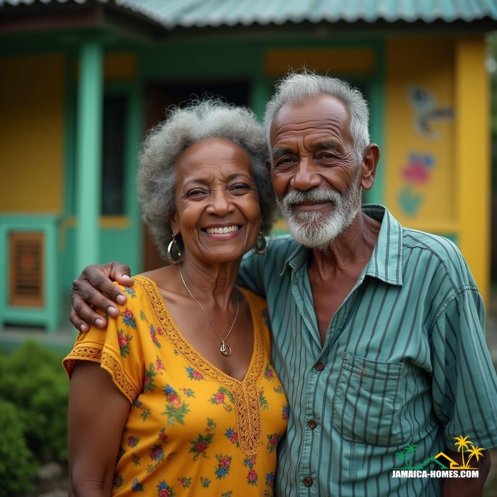 Couple arriving in Jamaica, capturing the joy and emotion of coming home.