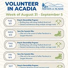 How to Volunteer in Acadia National Park August 31 Through September 5! 