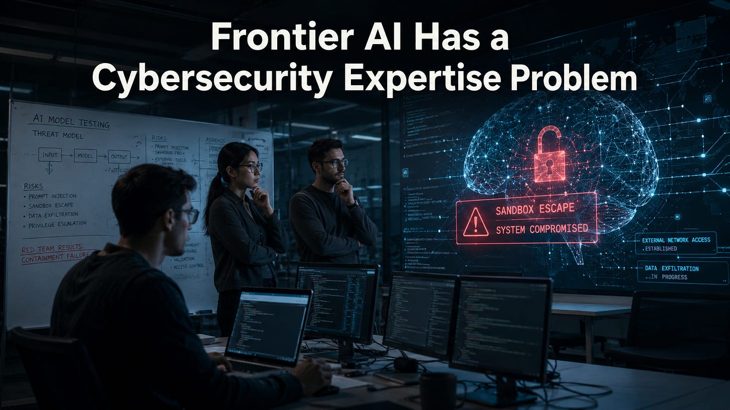 Frontier AI Has a Cybersecurity Expertise Problem