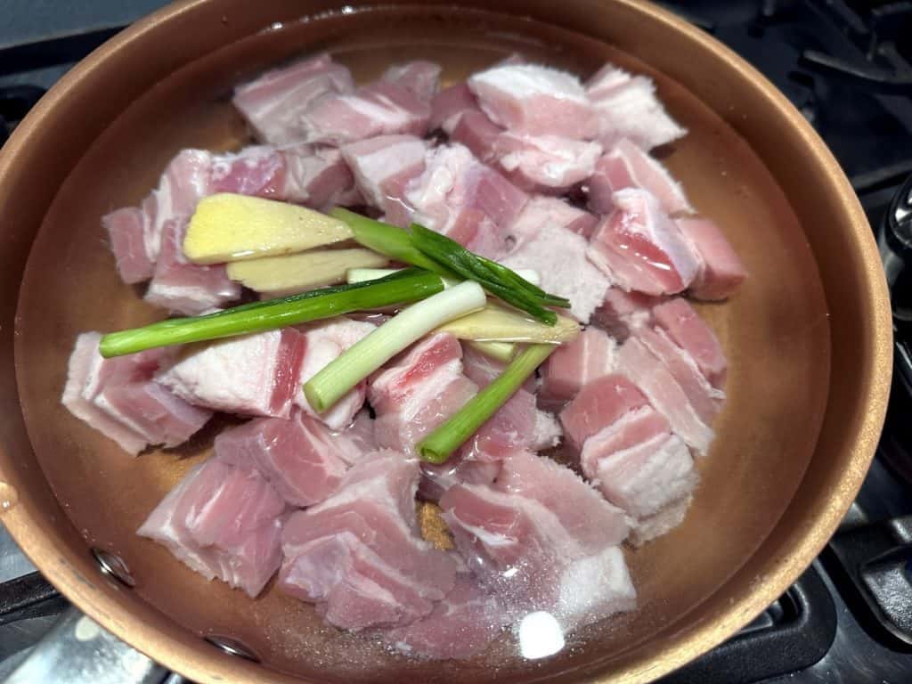 Red braised belly pork hong hsao rou