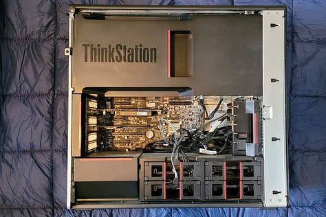 Removed shroud to reveal CPU