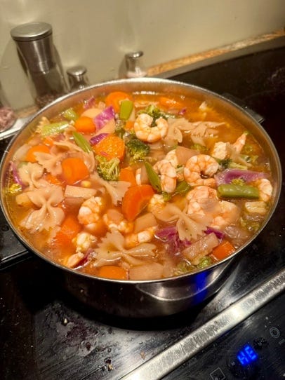 A pot of soup on a stove
AI-generated content may be incorrect. A pot of soup on a stove
AI-generated content may be incorrect.