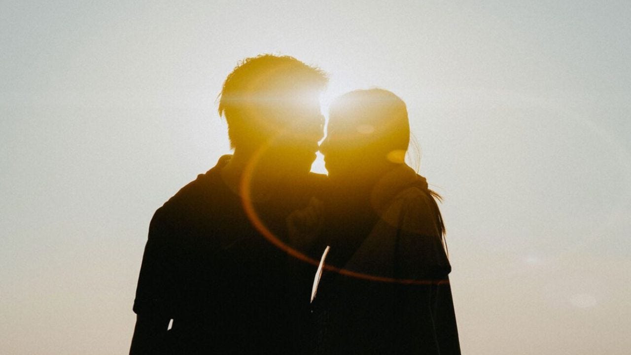 silhouette of couple
