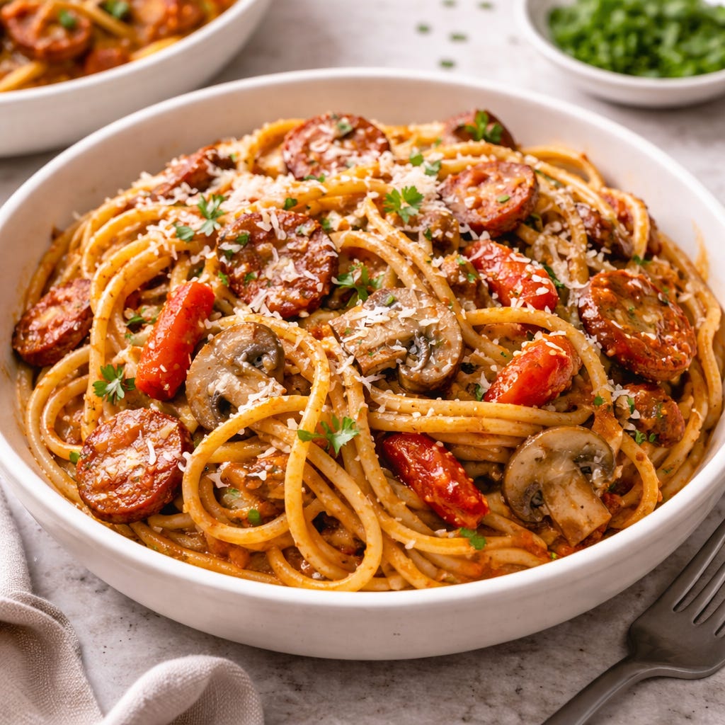 Chorizo and mushroom spaghetti.png Chorizo and mushroom spaghetti.png