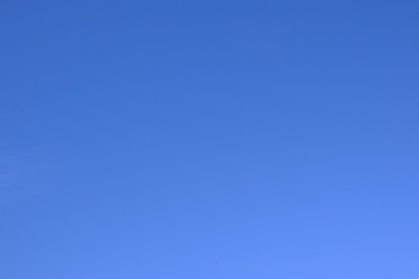 Nothing but blue sky