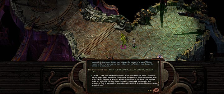 Δείγμα των διαλόγων στο Planescape: Torment: Enhanced Edition